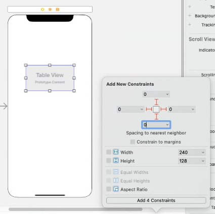 add table view