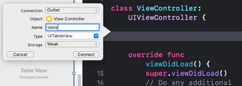 link table view